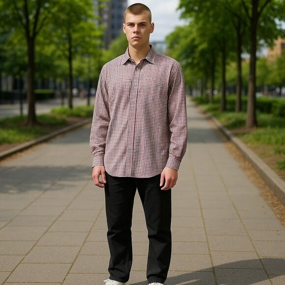 Peter Millar XL MultiColor Plaid ButtonDown Shirt Long Sleeve Classic Fit - Picture 8 of 10